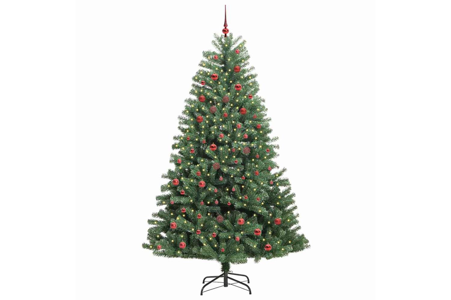 Vidaxl Artificial Hinged Christmas Tree Green 210 Cm Pvc And Metal-2