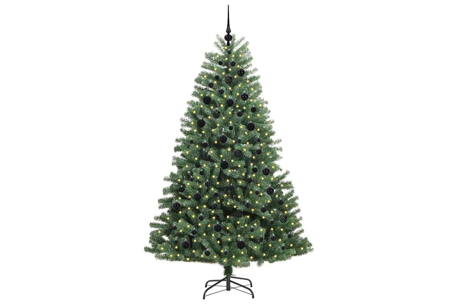 Vidaxl Artificial Hinged Christmas Tree Green 210 Cm Pvc And Metal-3