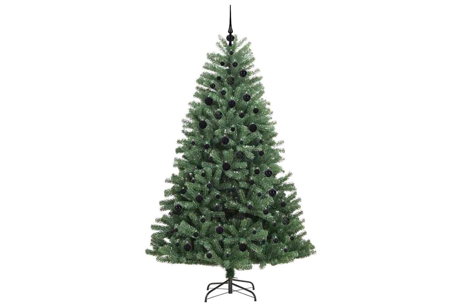 Vidaxl Artificial Hinged Christmas Tree Green 210 Cm Pvc And Metal-4