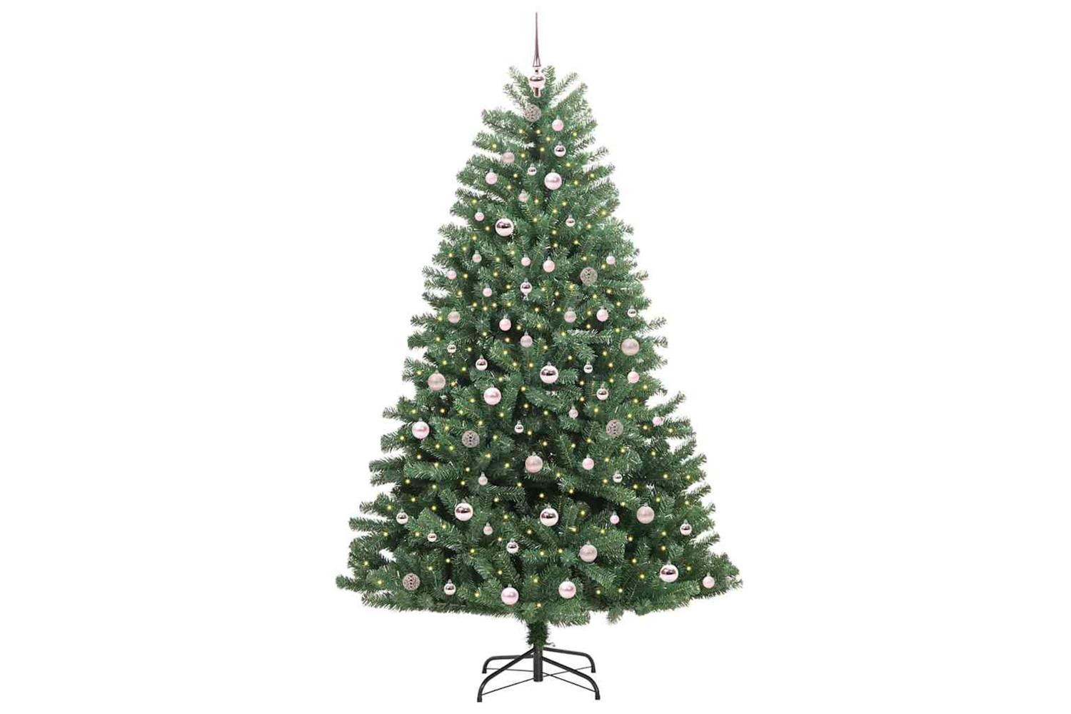 Vidaxl Artificial Hinged Christmas Tree Green 210 Cm Pvc And Metal-3