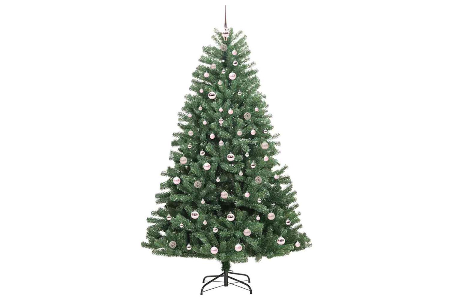 Vidaxl Artificial Hinged Christmas Tree Green 210 Cm Pvc And Metal-4