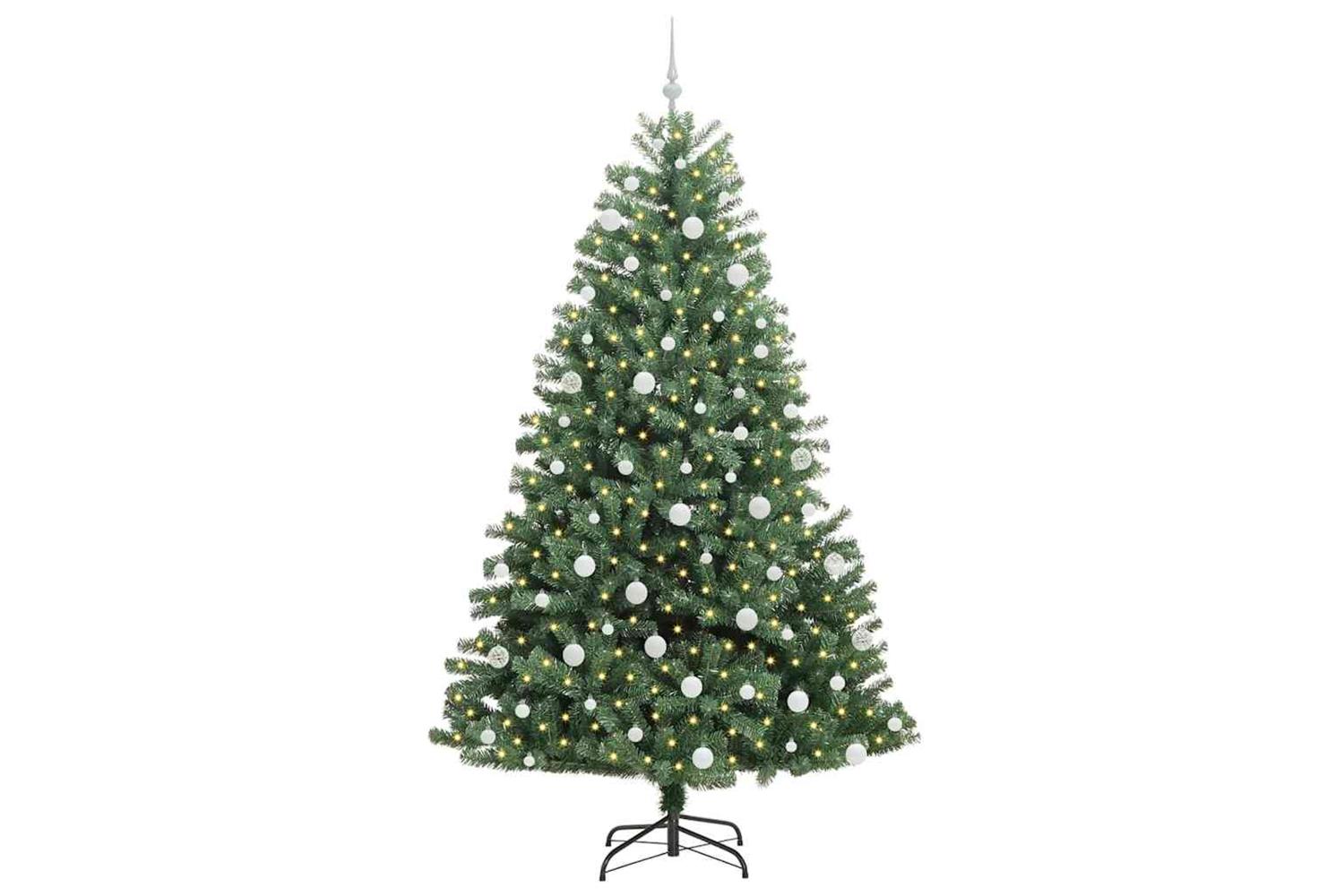 Vidaxl Artificial Hinged Christmas Tree Green 210 Cm Pvc And Metal-3