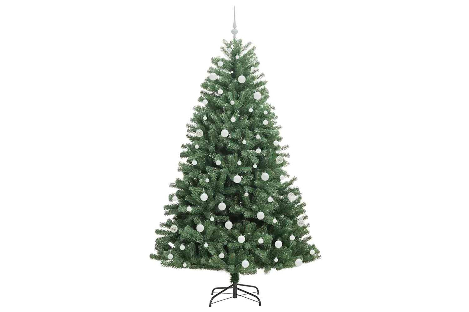 Vidaxl Artificial Hinged Christmas Tree Green 210 Cm Pvc And Metal-4