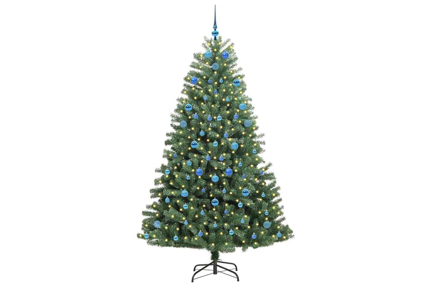 Vidaxl Artificial Hinged Christmas Tree Green 210 Cm Pvc And Metal-3