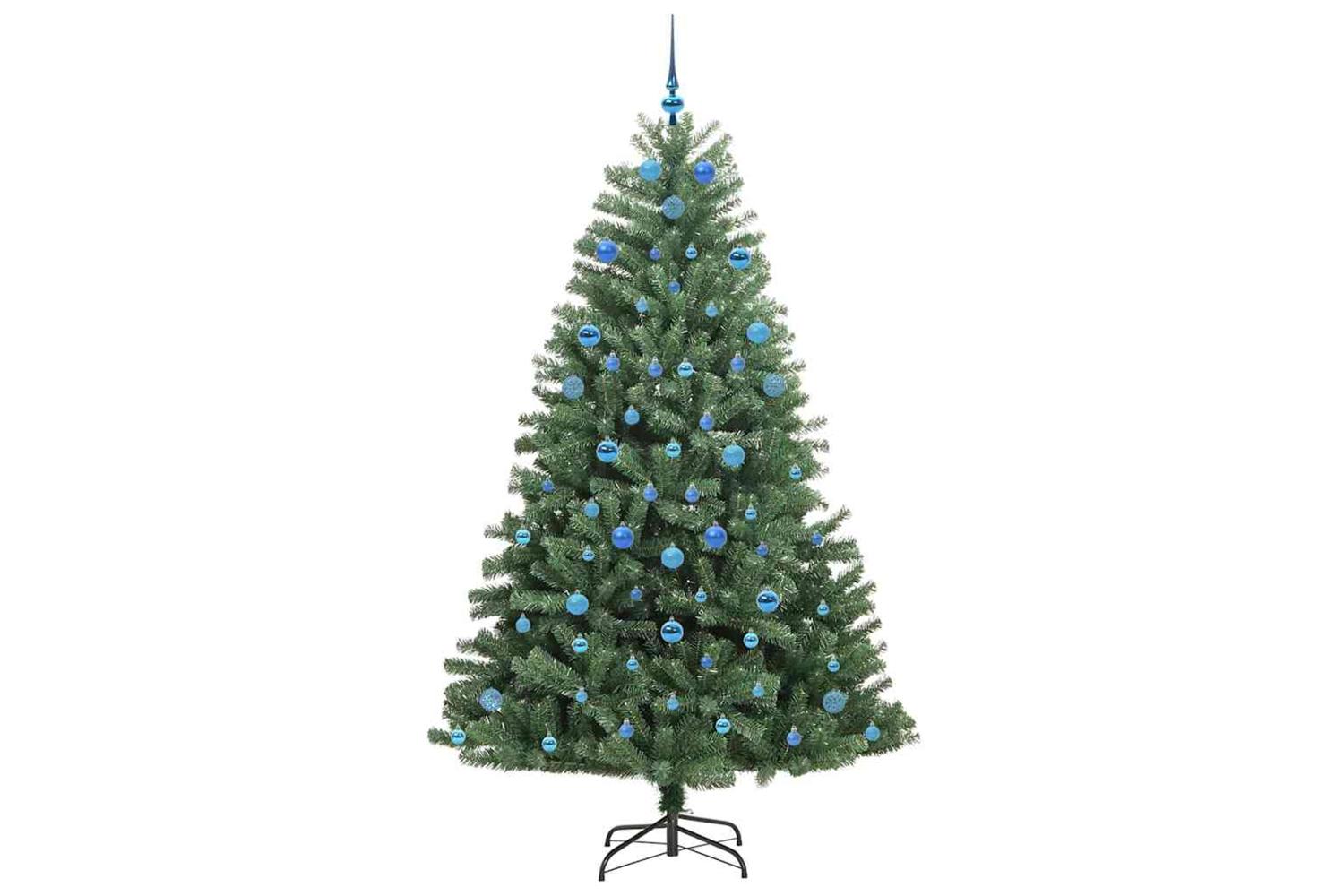 Vidaxl Artificial Hinged Christmas Tree Green 210 Cm Pvc And Metal-4