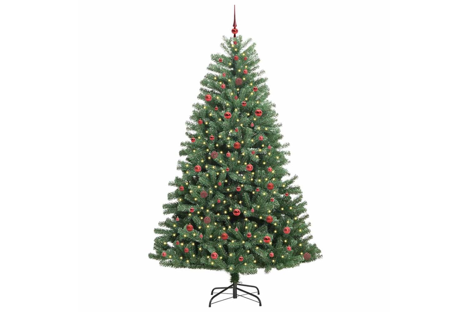 Vidaxl Artificial Hinged Christmas Tree Green 240 Cm Pvc And Metal-3