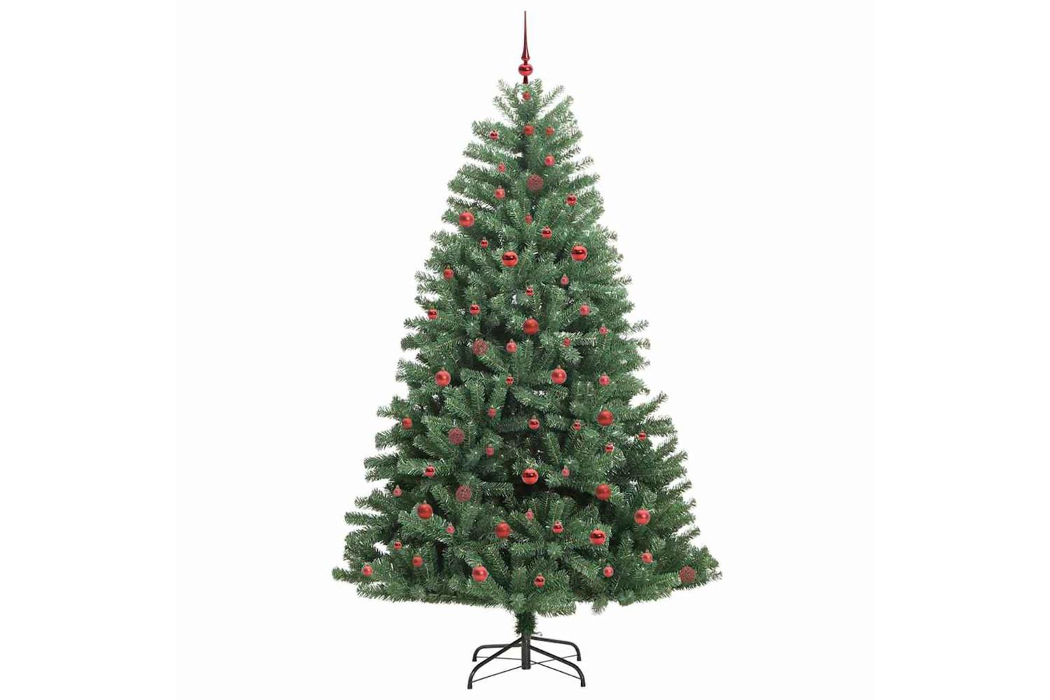 Vidaxl Artificial Hinged Christmas Tree Green 240 Cm Pvc And Metal-4