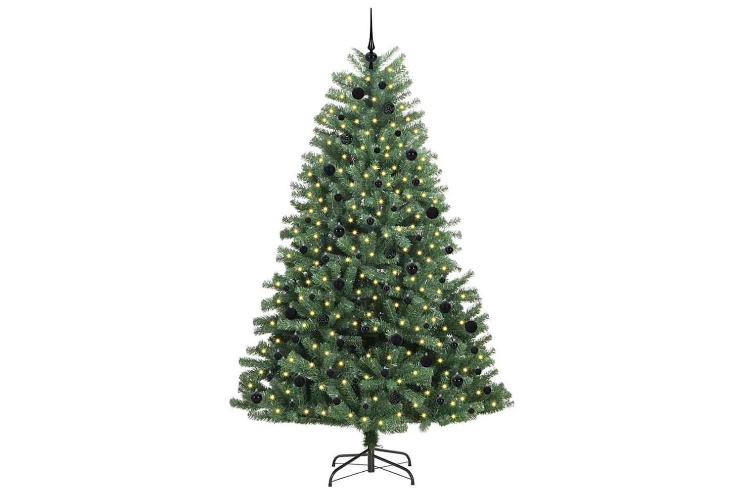 Vidaxl Artificial Hinged Christmas Tree Green 240 Cm Pvc And Metal-3