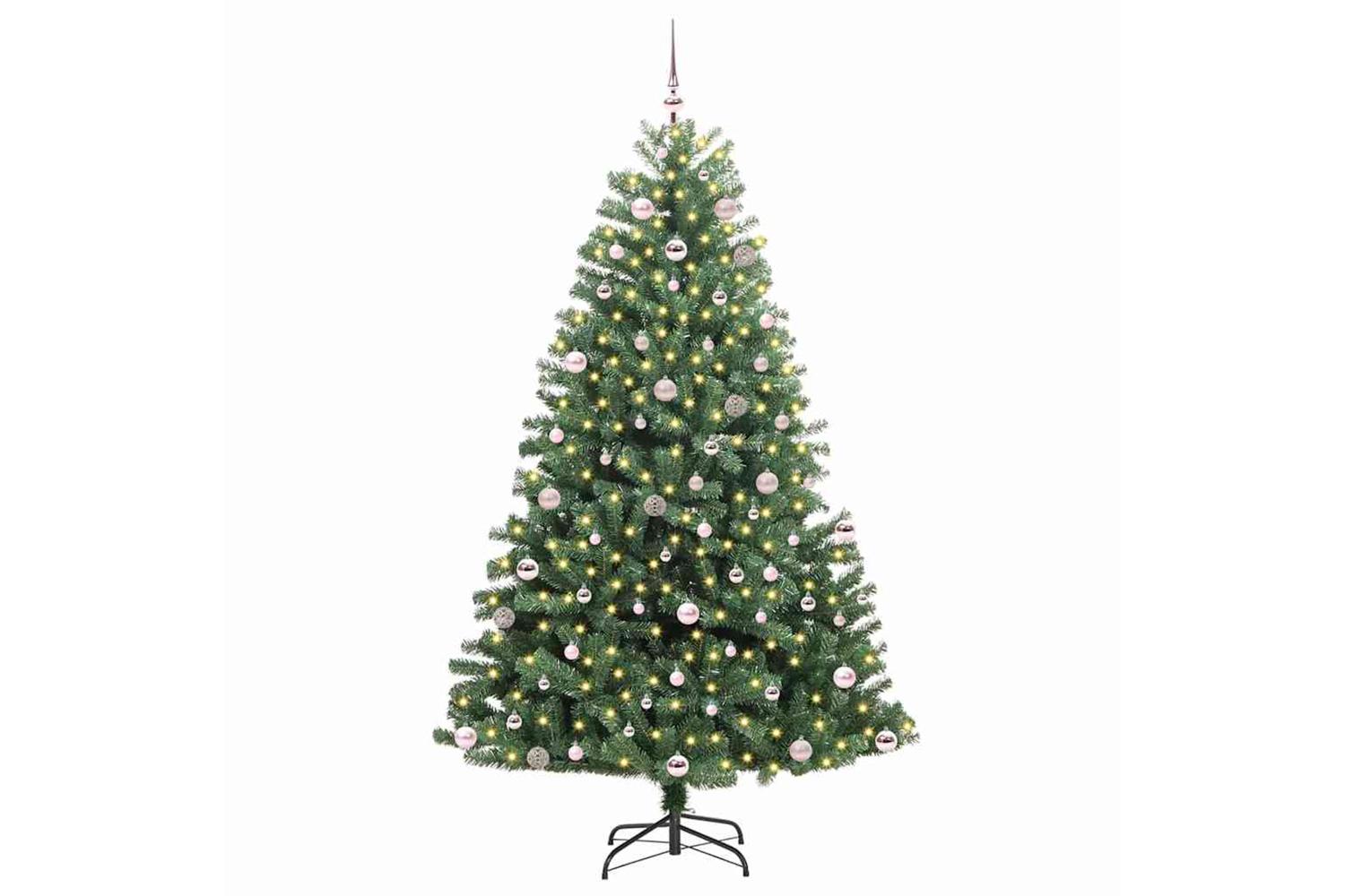 Vidaxl Artificial Hinged Christmas Tree Green 240 Cm Pvc And Metal-3