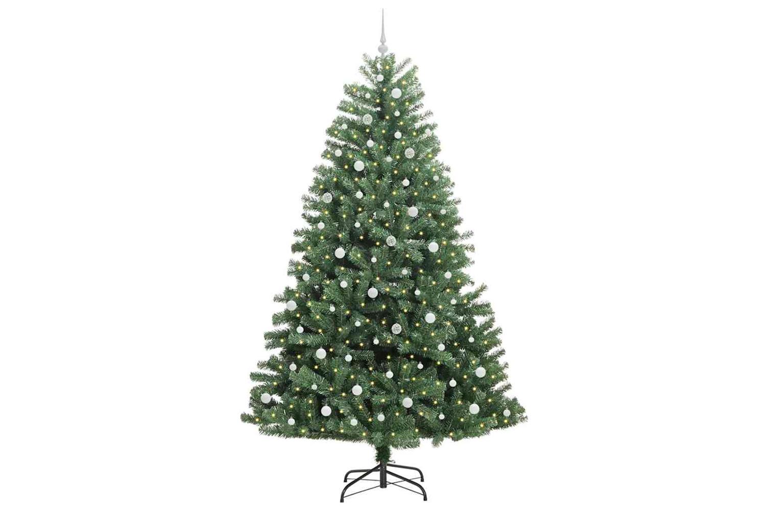 Vidaxl Artificial Hinged Christmas Tree Green 240 Cm Pvc And Metal-3