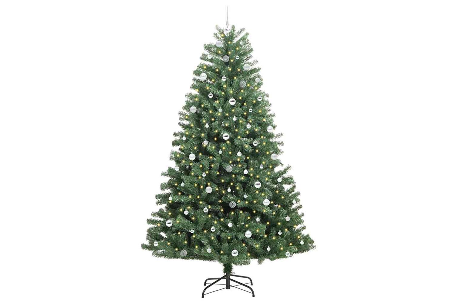 Vidaxl Artificial Hinged Christmas Tree Green 240 Cm Pvc And Metal-3