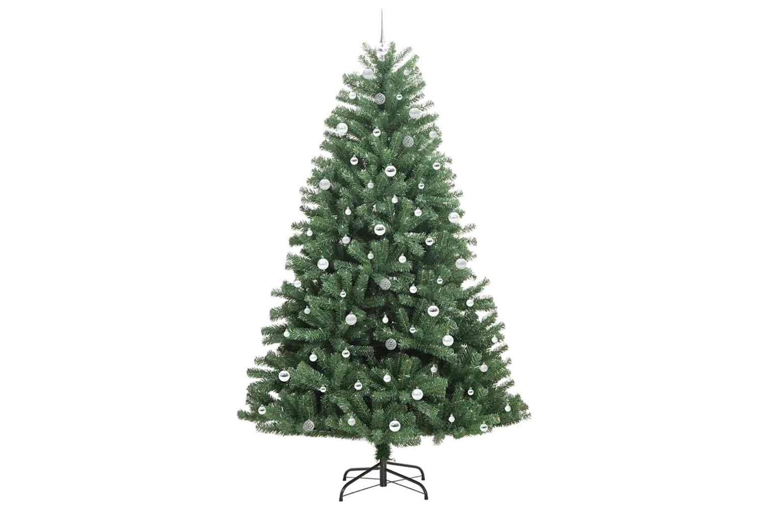 Vidaxl Artificial Hinged Christmas Tree Green 240 Cm Pvc And Metal-4