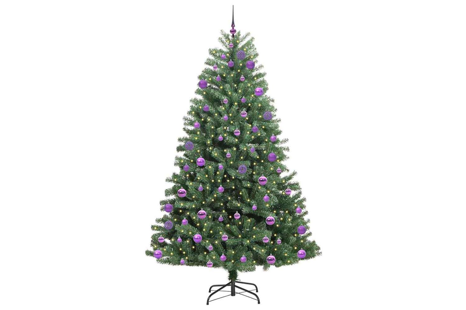 Vidaxl Artificial Hinged Christmas Tree Green 240 Cm Pvc And Metal-3