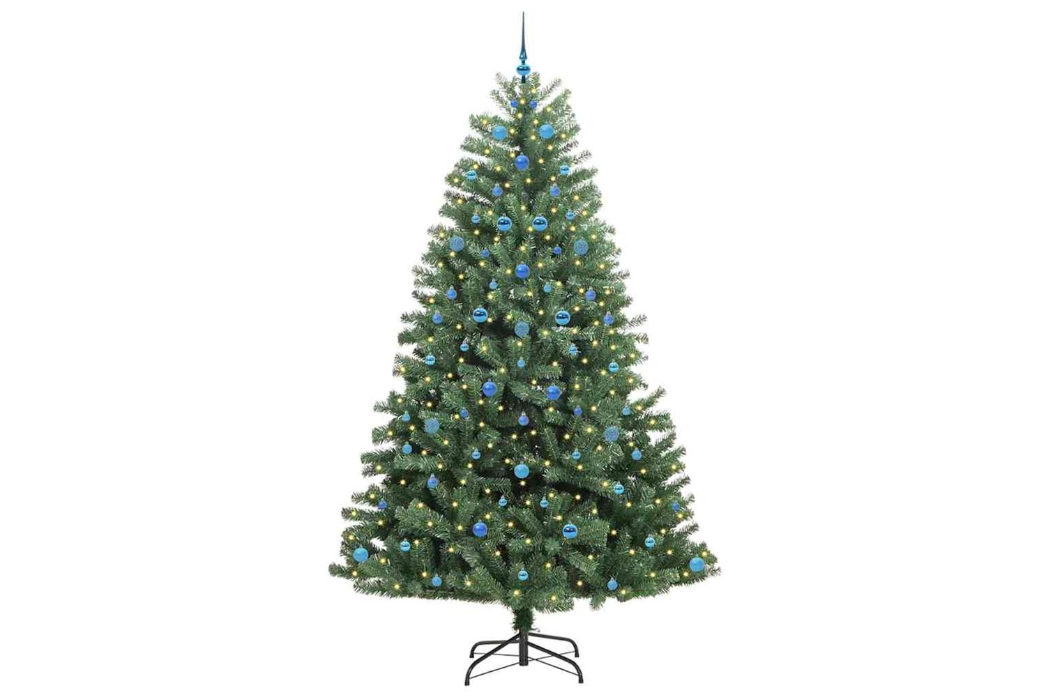 Vidaxl Artificial Hinged Christmas Tree Green 240 Cm Pvc And Metal-3