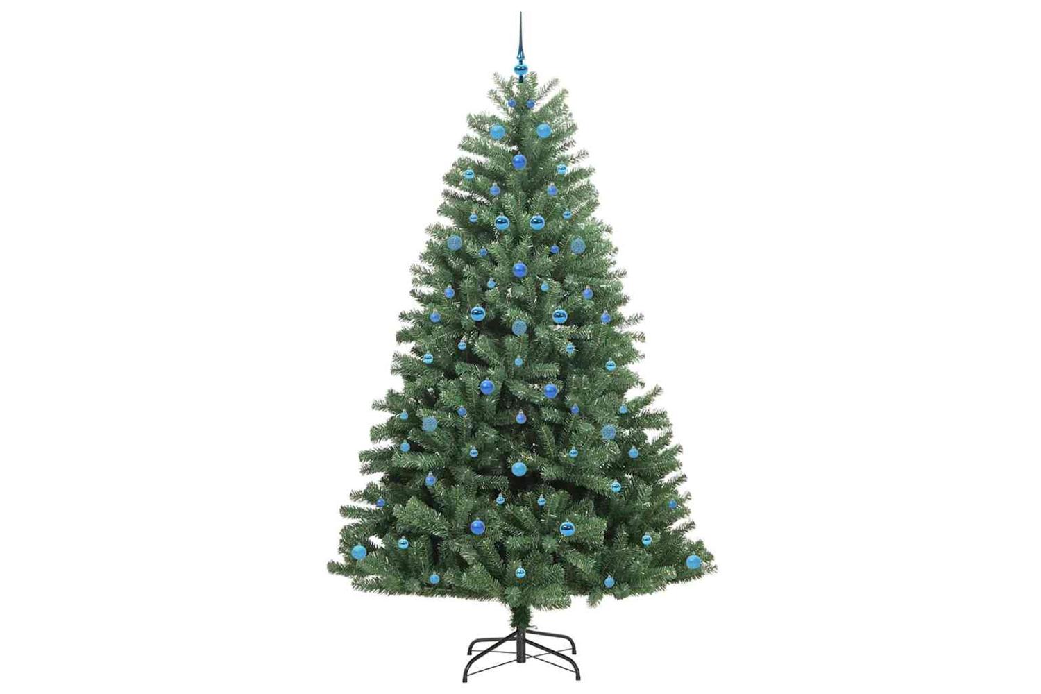 Vidaxl Artificial Hinged Christmas Tree Green 240 Cm Pvc And Metal-4