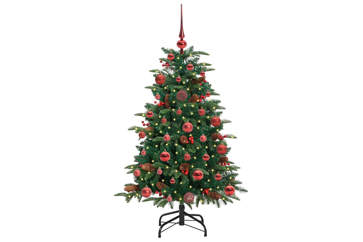 Vidaxl Artificial Christmas Tree With 150 Leds With Stand Green 120 Cm-3