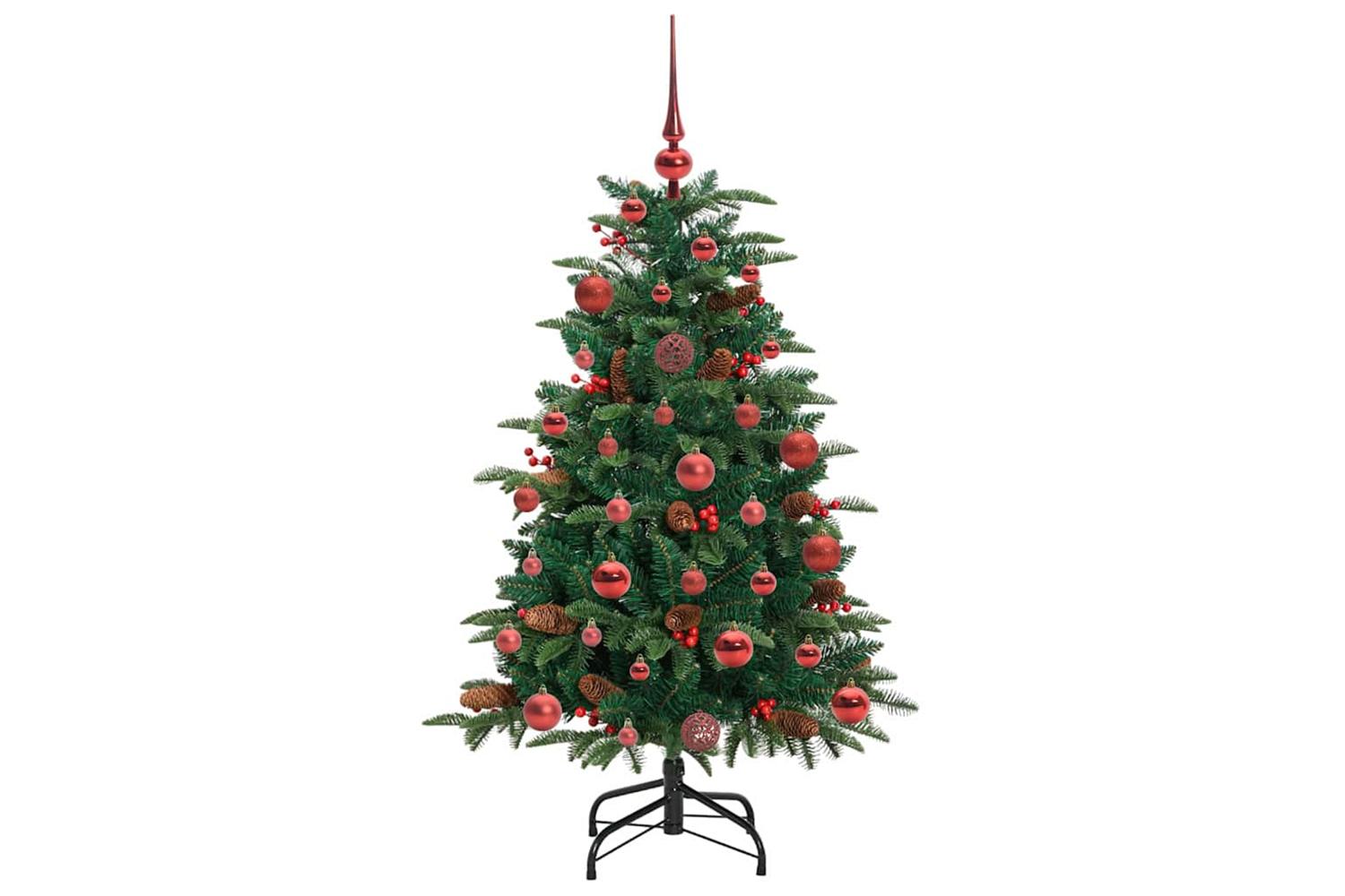 Vidaxl Artificial Christmas Tree With 150 Leds With Stand Green 120 Cm-4