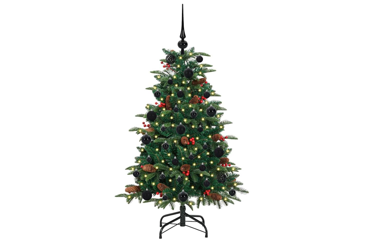 Vidaxl Artificial Christmas Tree With 150 Leds With Stand Green 120 Cm-3
