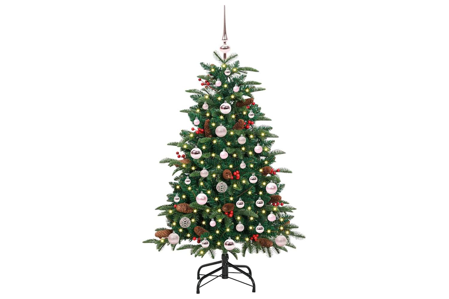 Vidaxl Artificial Christmas Tree With 150 Leds With Stand Green 120 Cm-3