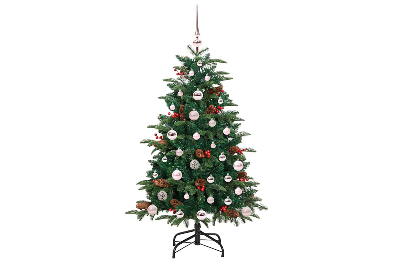 Vidaxl Artificial Christmas Tree With 150 Leds With Stand Green 120 Cm-4
