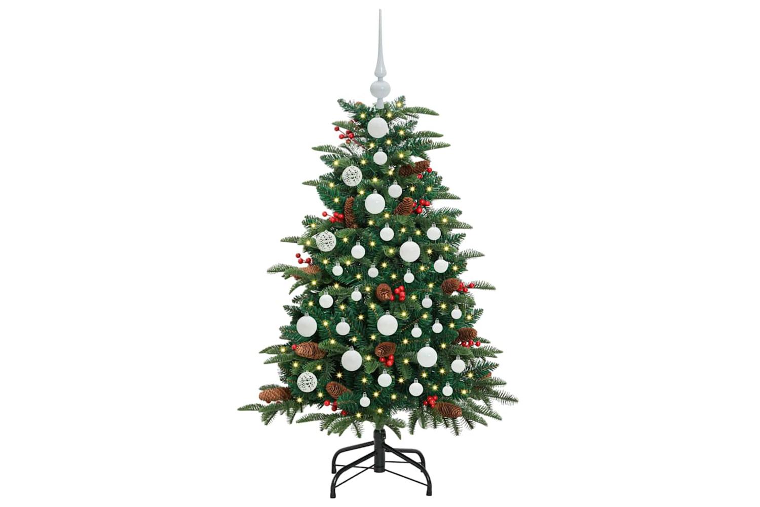 Vidaxl Artificial Christmas Tree With 150 Leds With Stand Green 120 Cm-3