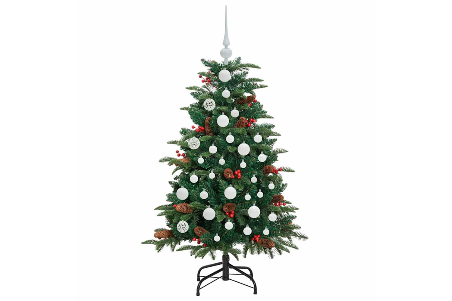 Vidaxl Artificial Christmas Tree With 150 Leds With Stand Green 120 Cm-4