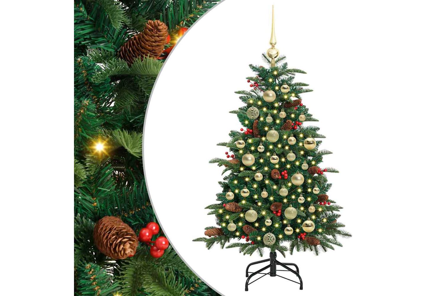 Vidaxl Artificial Christmas Tree With 150 Leds With Stand Green 120 Cm