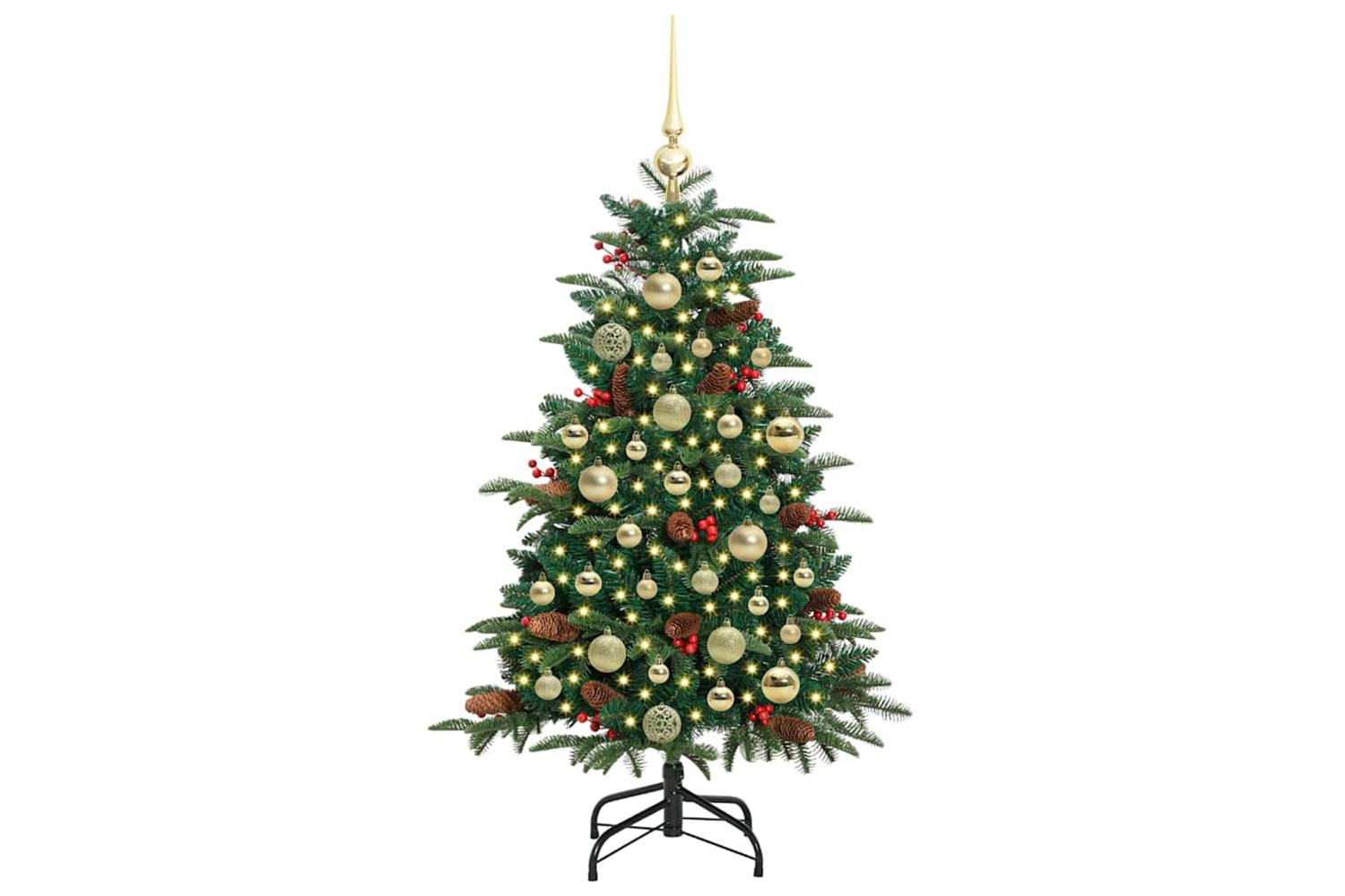 Vidaxl Artificial Christmas Tree With 150 Leds With Stand Green 120 Cm-3