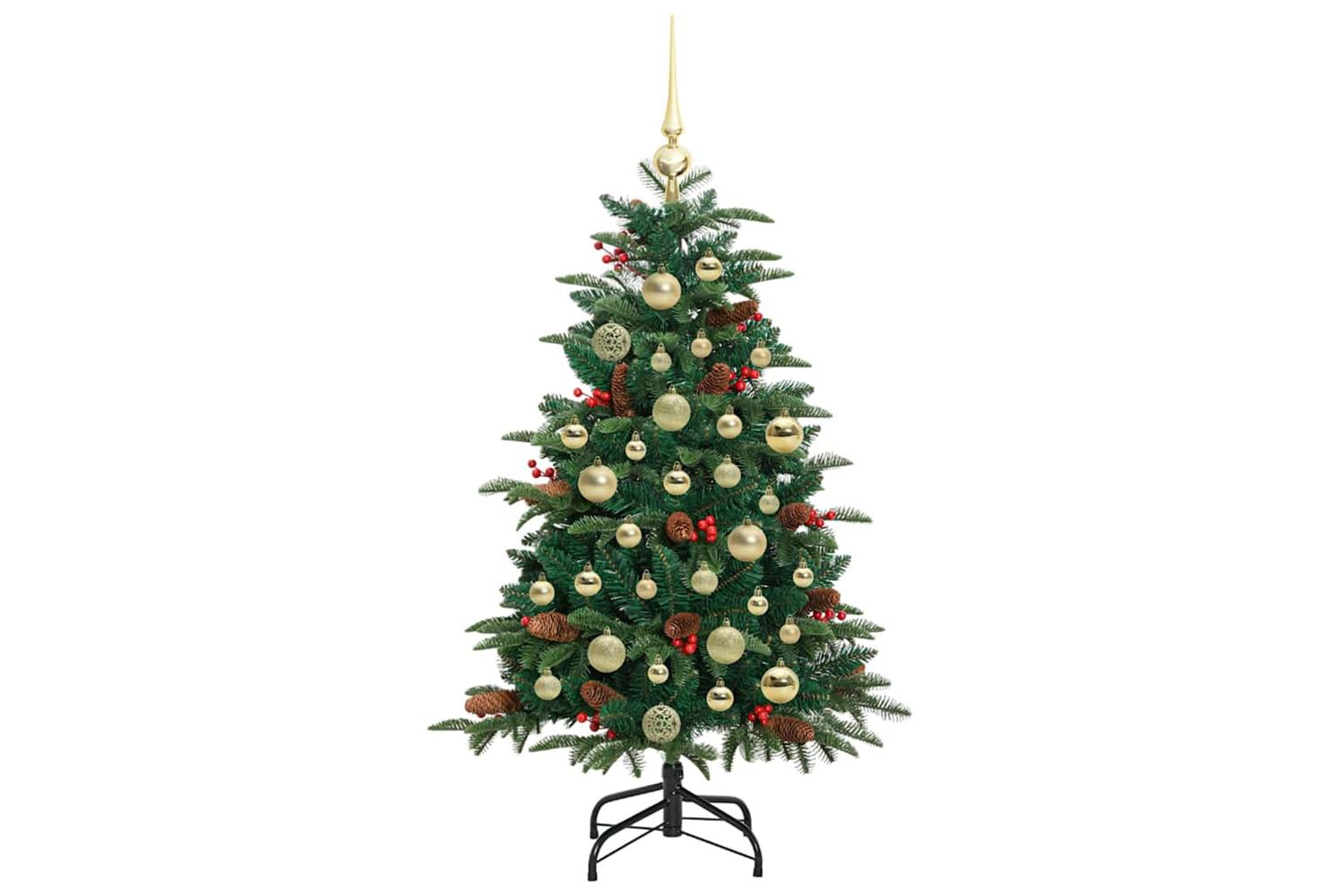 Vidaxl Artificial Christmas Tree With 150 Leds With Stand Green 120 Cm-4
