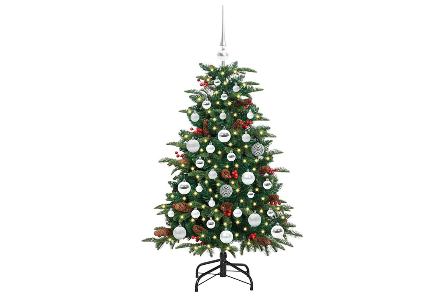Vidaxl Artificial Christmas Tree With 150 Leds With Stand Green 120 Cm-3