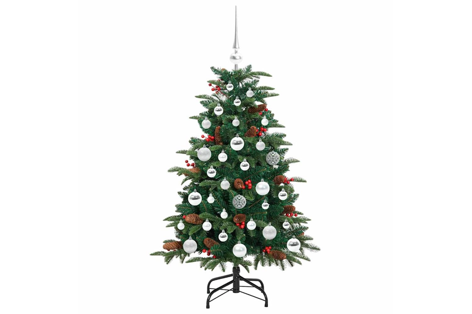 Vidaxl Artificial Christmas Tree With 150 Leds With Stand Green 120 Cm-4
