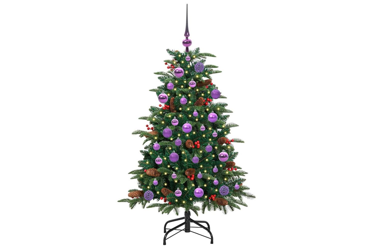 Vidaxl Artificial Christmas Tree With 150 Leds With Stand Green 120 Cm-3