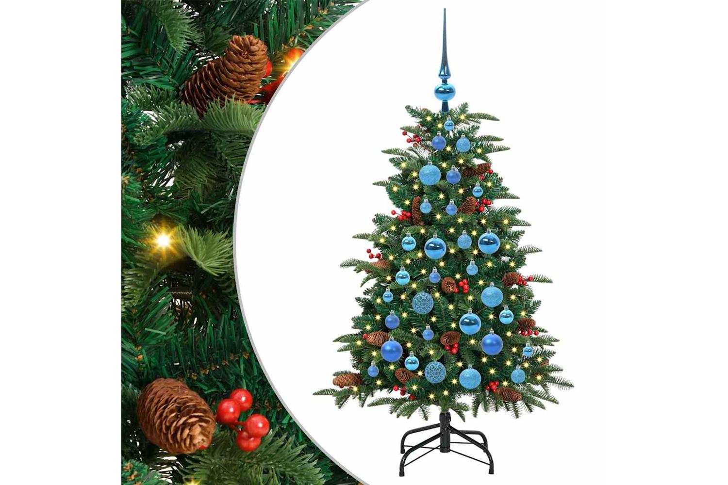 Vidaxl Artificial Christmas Tree With 150 Leds With Stand Green 120 Cm-2