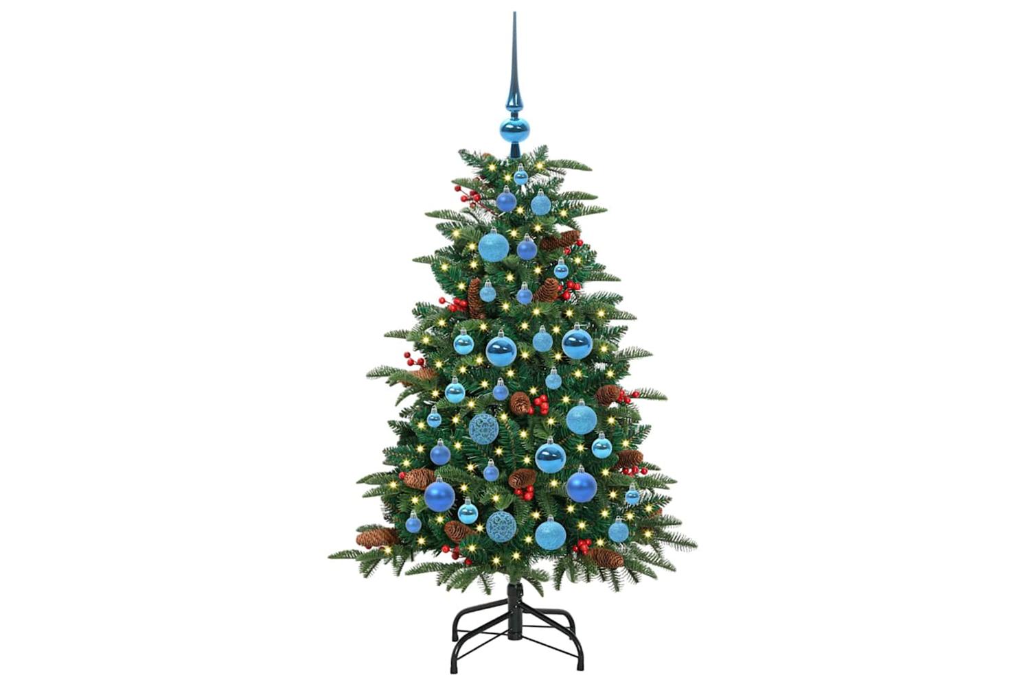 Vidaxl Artificial Christmas Tree With 150 Leds With Stand Green 120 Cm-3