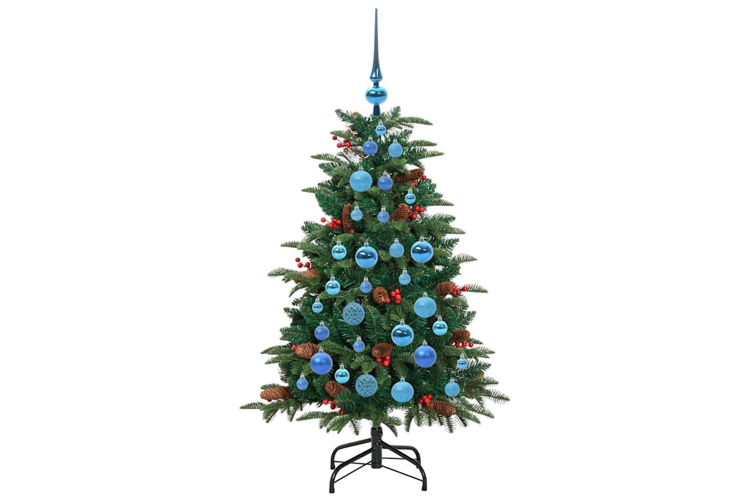 Vidaxl Artificial Christmas Tree With 150 Leds With Stand Green 120 Cm-4