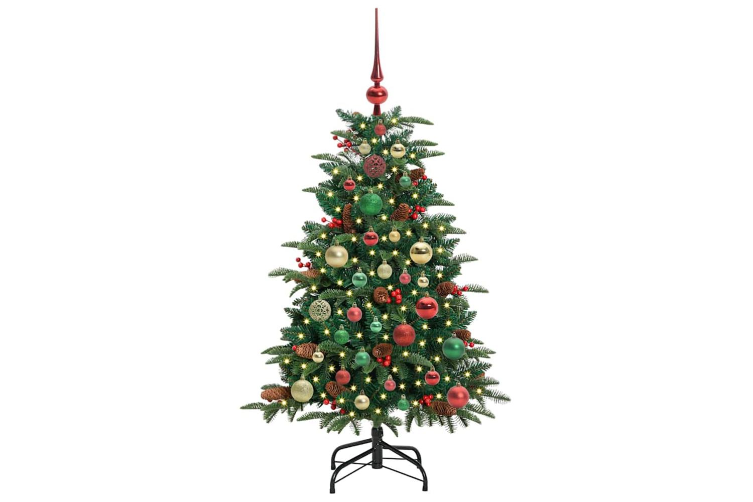 Vidaxl Artificial Christmas Tree With 150 Leds With Stand Green 120 Cm-3