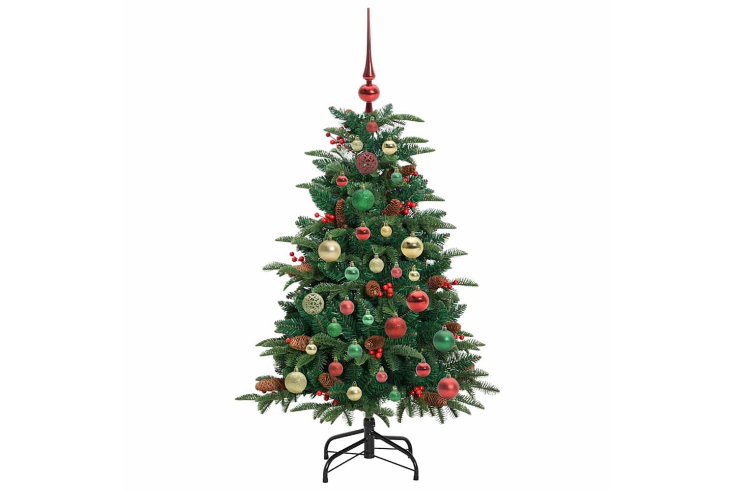 Vidaxl Artificial Christmas Tree With 150 Leds With Stand Green 120 Cm-6
