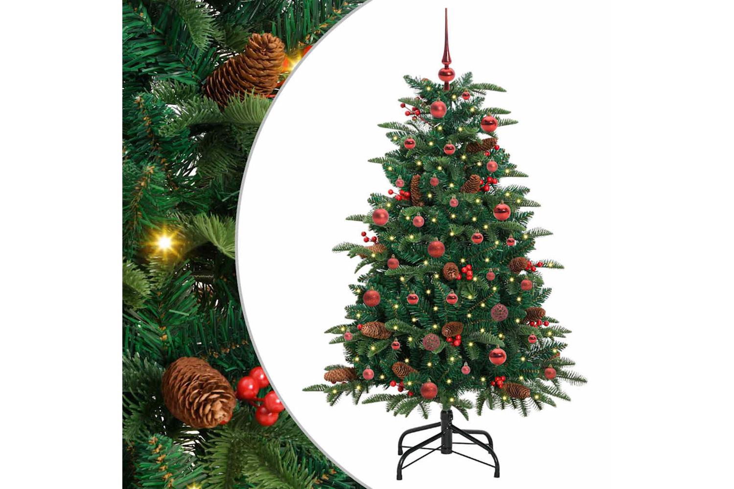 Vidaxl Artificial Christmas Tree With 150 Leds With Stand Green 150 Cm