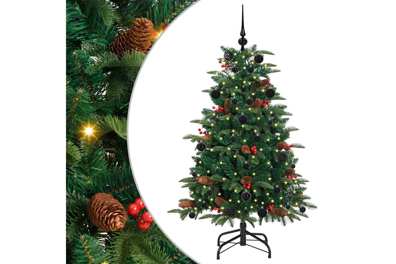 Vidaxl Artificial Christmas Tree With 150 Leds With Stand Green 150 Cm-2