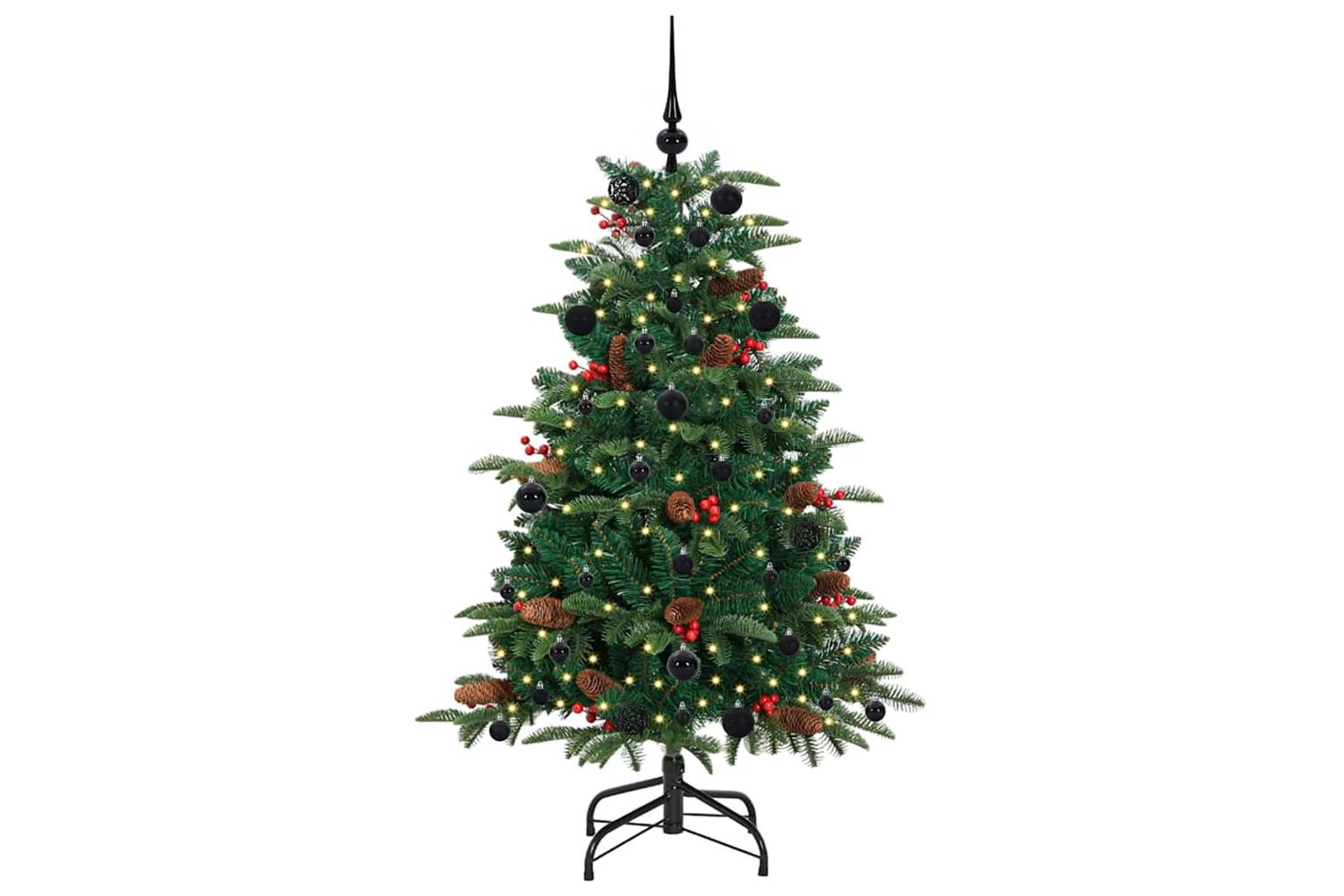 Vidaxl Artificial Christmas Tree With 150 Leds With Stand Green 150 Cm-3