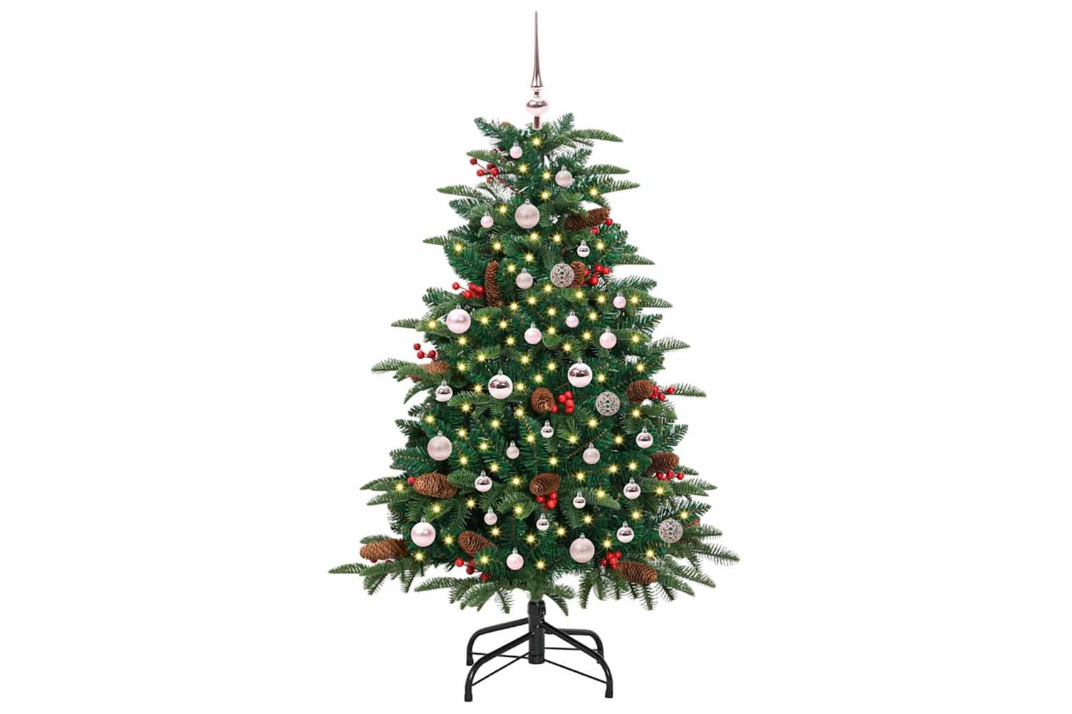 Vidaxl Artificial Christmas Tree With 150 Leds With Stand Green 150 Cm-2