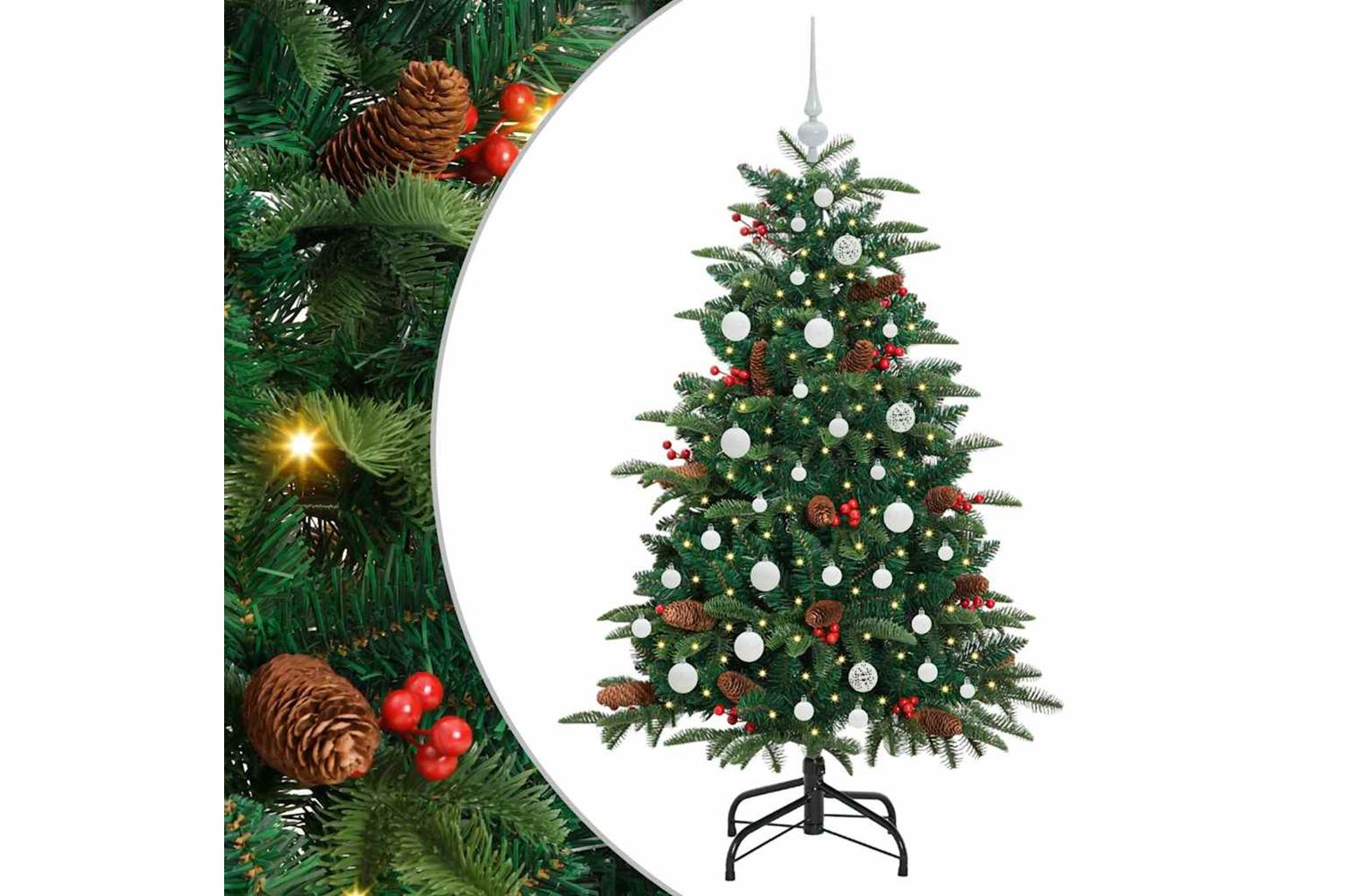 Vidaxl Artificial Christmas Tree With 150 Leds With Stand Green 150 Cm-2