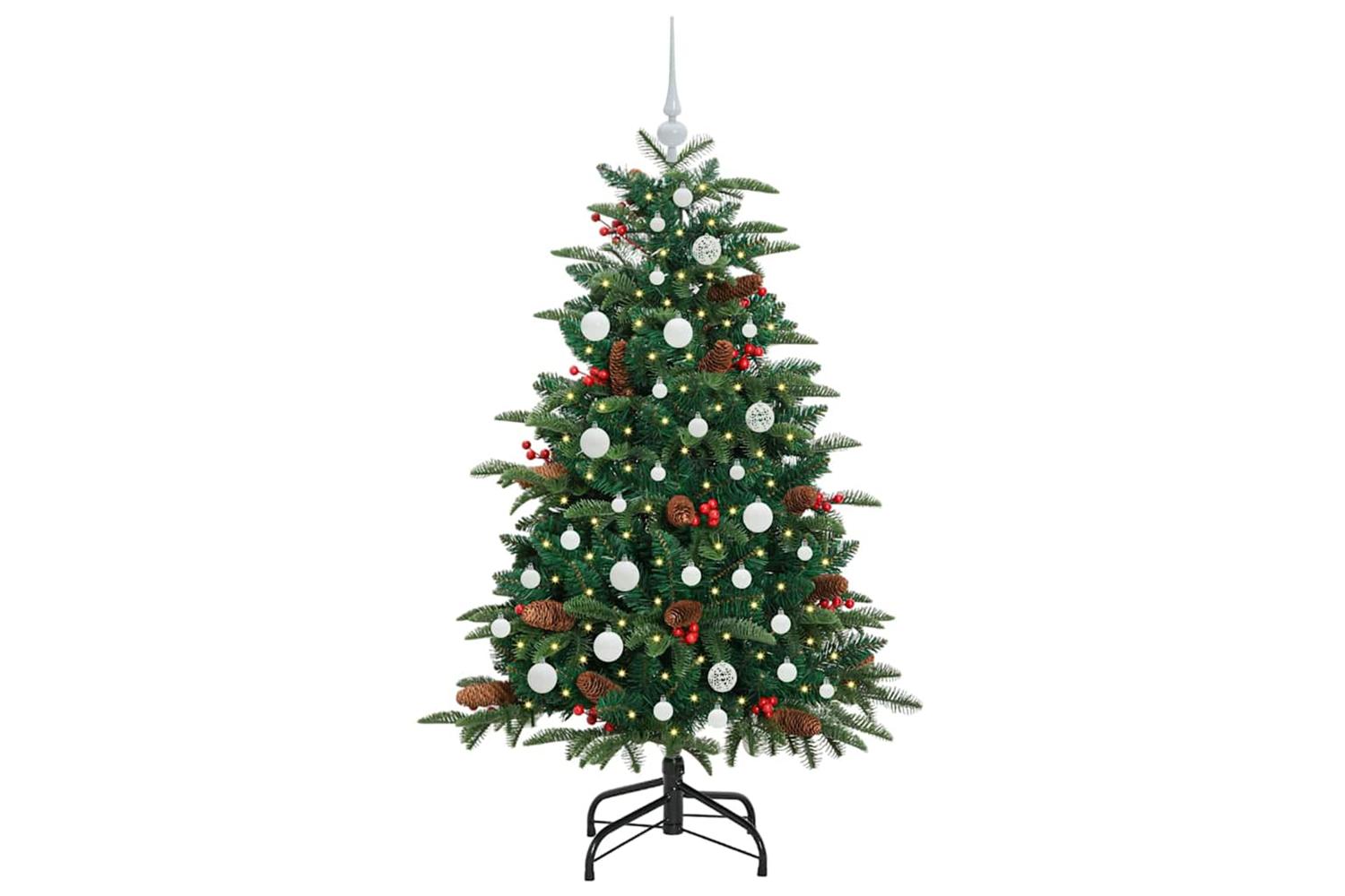 Vidaxl Artificial Christmas Tree With 150 Leds With Stand Green 150 Cm-3
