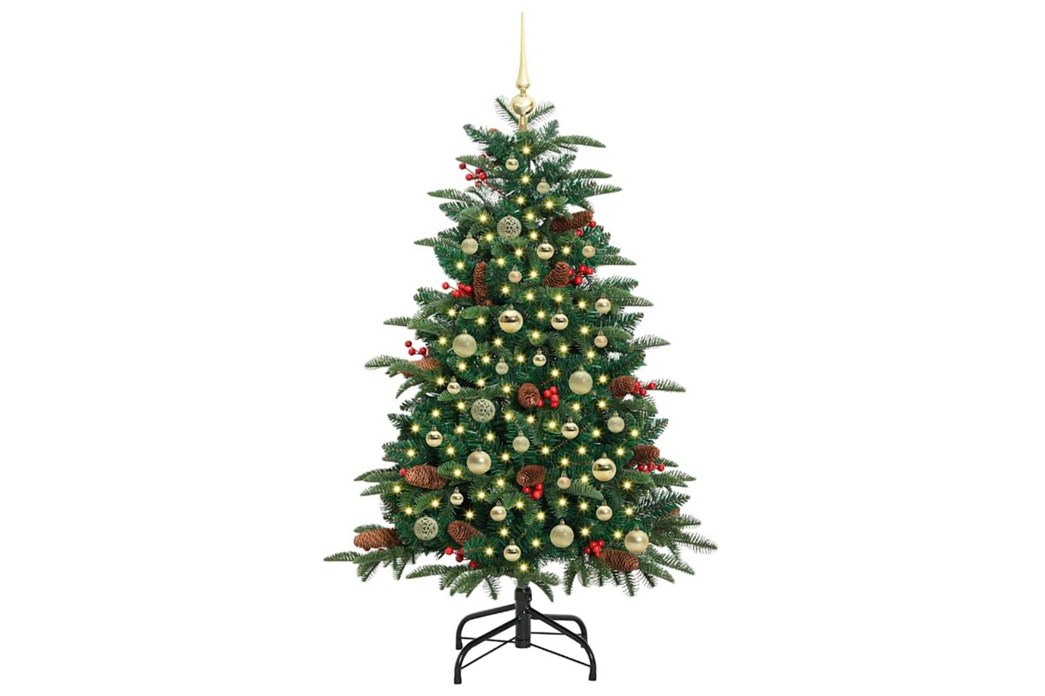 Vidaxl Artificial Christmas Tree With 150 Leds With Stand Green 150 Cm-3