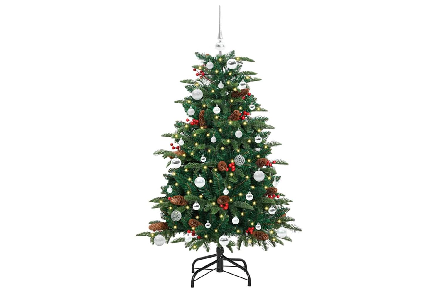 Vidaxl Artificial Christmas Tree With 150 Leds With Stand Green 150 Cm-3