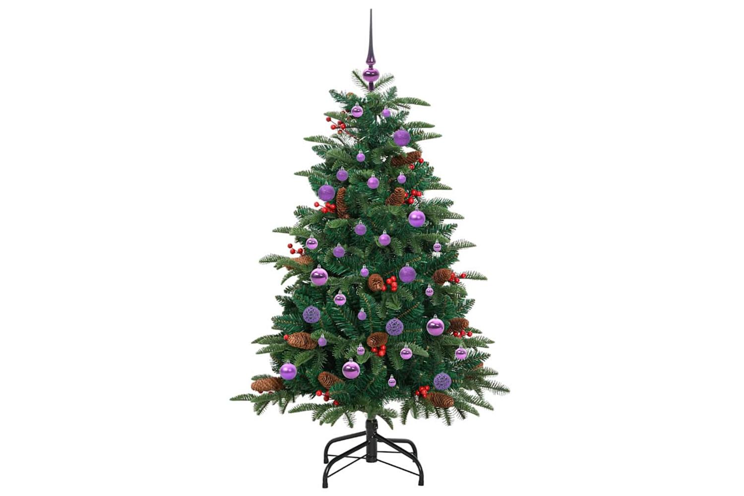 Vidaxl Artificial Christmas Tree With 150 Leds With Stand Green 150 Cm-4