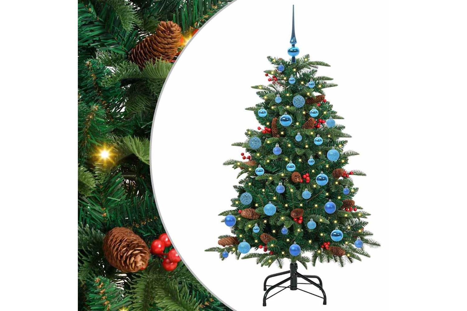 Vidaxl Artificial Christmas Tree With 150 Leds With Stand Green 150 Cm-2