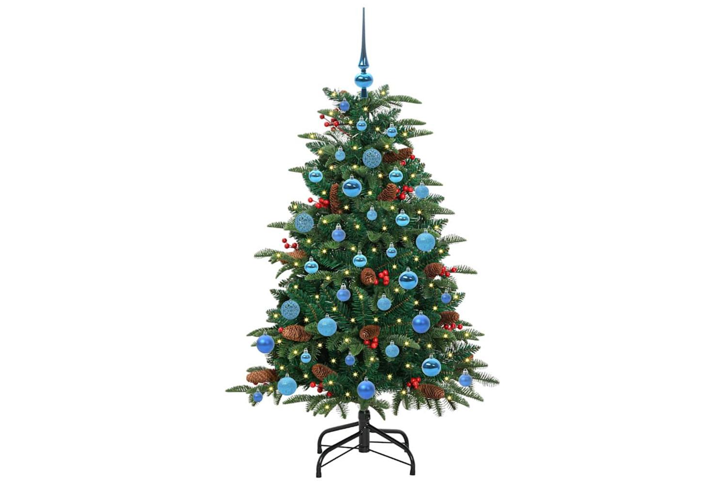Vidaxl Artificial Christmas Tree With 150 Leds With Stand Green 150 Cm-3