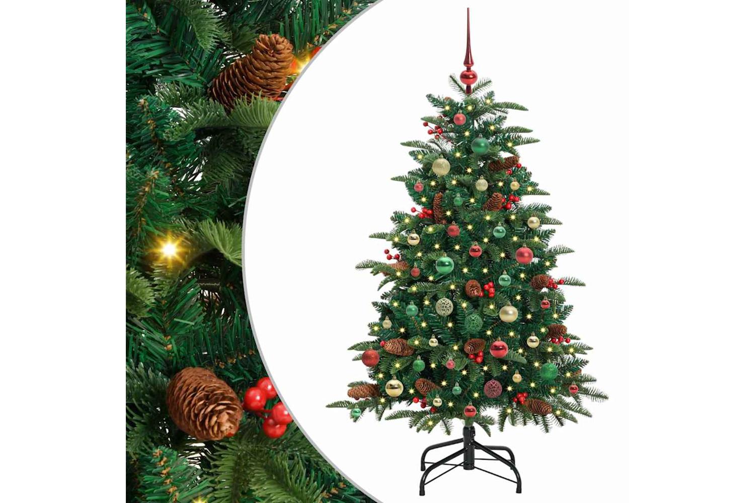Vidaxl Artificial Christmas Tree With 150 Leds With Stand Green 150 Cm-2