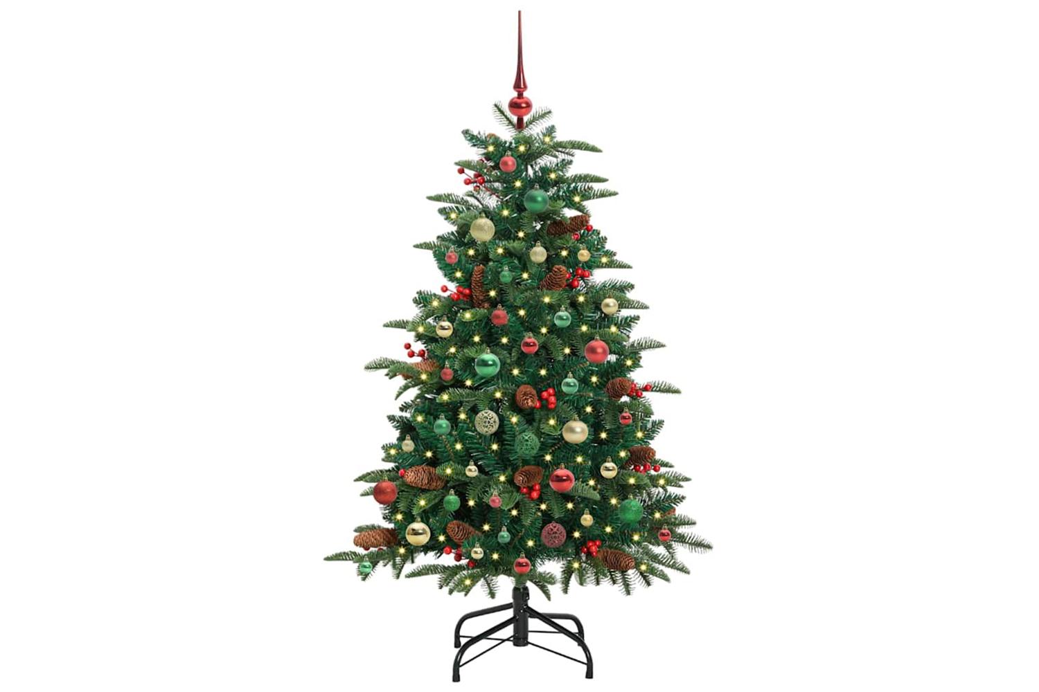 Vidaxl Artificial Christmas Tree With 150 Leds With Stand Green 150 Cm-3